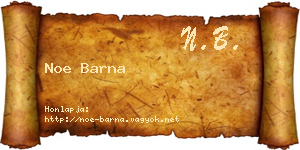 Noe Barna névjegykártya