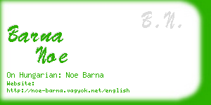 barna noe business card